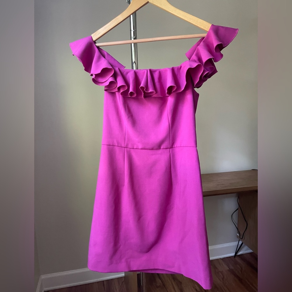 French Connection Pink Off-Shoulder Cocktail Dress